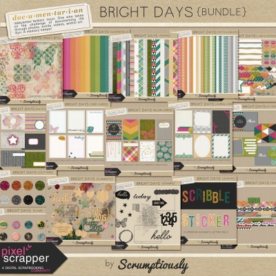 Bright Days pocket scrapping collection by Scrumptiously on Pixel Scrapper
