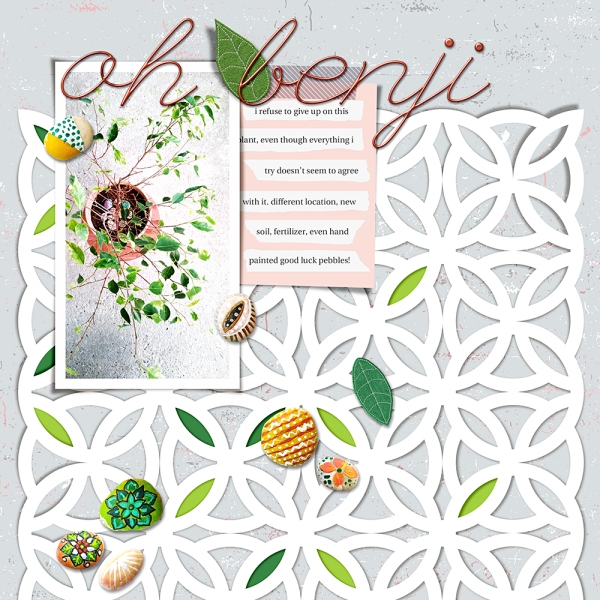 Oh Benji layout by Paddy using Die Cut digital layout page templates for digital scrapbooking by Scrumptiously at Pixel Scrapper